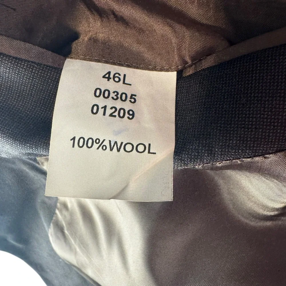 Jos A Bank Signature Collection Brown 100% Wool Blazer Sport Coat‎ 46L Mens
